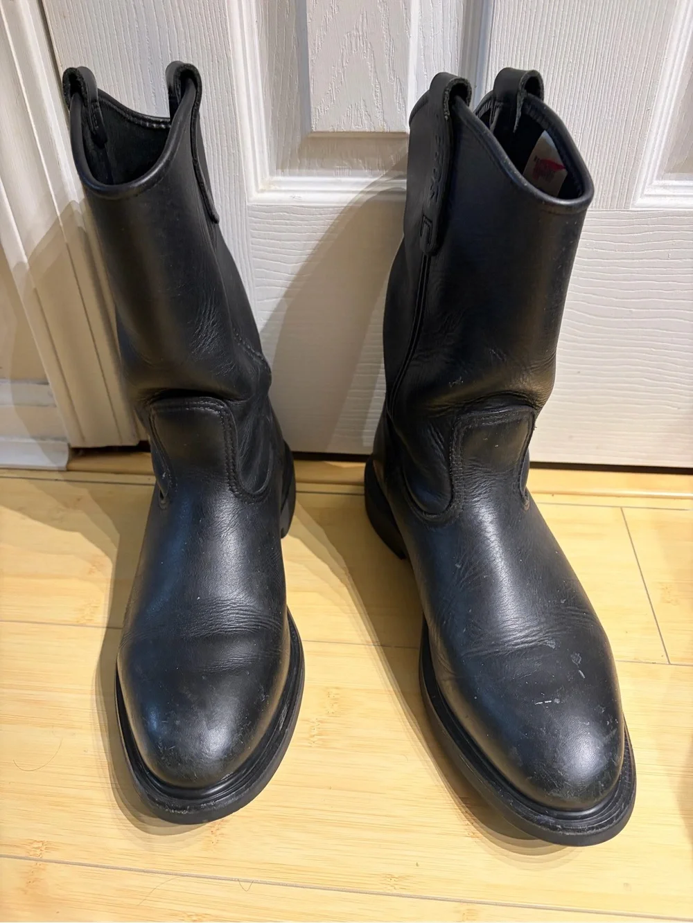 Red Wing Shoes Pecos 1125 Black Leather Pull-On Work Boot size 9.5/EU 42.5